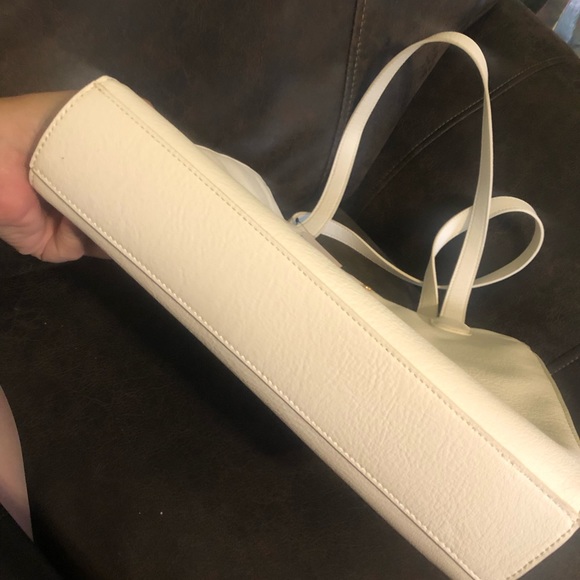 NWT RETAIL $69 Lauren Conrad Marshmallow Square Tote 14x12.4x3.3” - Picture 11 of 12